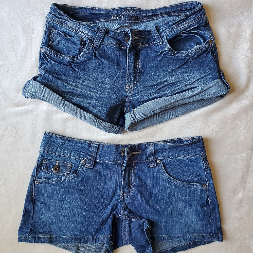 Two jean shorts